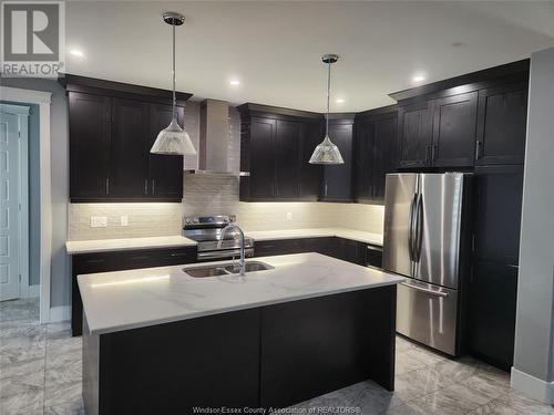 1619 Virtue Lane, Windsor, ON - Indoor Photo Showing Kitchen With Double Sink With Upgraded Kitchen