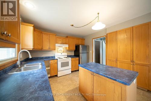 B - 137 Henry Street, Brantford, ON - Indoor Photo Showing Kitchen With Double Sink