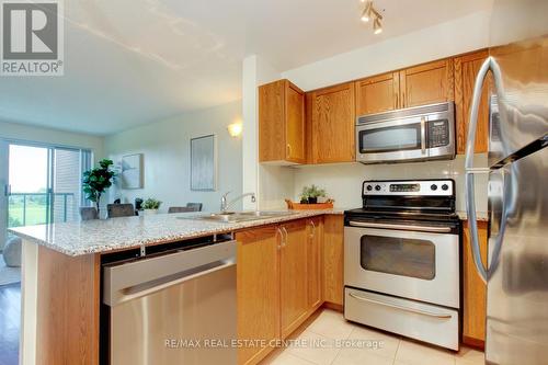 317 - 55 Via Rosedale, Brampton, ON - Indoor Photo Showing Kitchen With Stainless Steel Kitchen With Double Sink