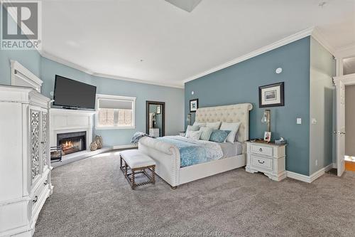 367 Crystal Bay Drive, Amherstburg, ON - Indoor Photo Showing Bedroom With Fireplace