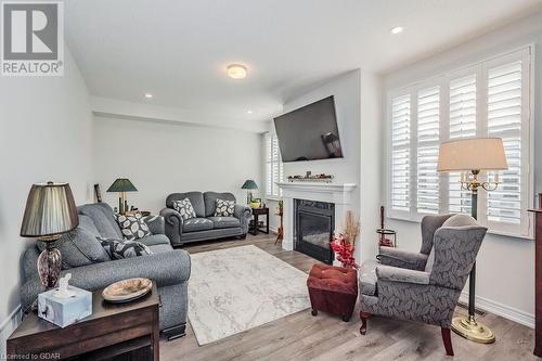 55 Povey Road, Fergus, ON - Indoor Photo Showing Living Room With Fireplace