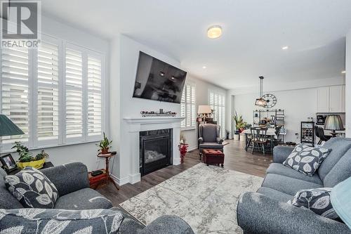 55 Povey Road, Fergus, ON - Indoor Photo Showing Living Room With Fireplace