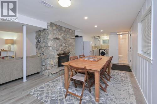 222 Wiles Lane, Grey Highlands, ON - Indoor Photo Showing Dining Room With Fireplace