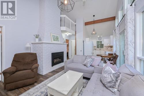 222 Wiles Lane, Grey Highlands, ON - Indoor Photo Showing Living Room With Fireplace