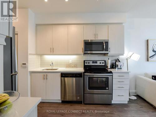 302 - 17 Zorra Street, Toronto, ON - Indoor Photo Showing Kitchen With Stainless Steel Kitchen