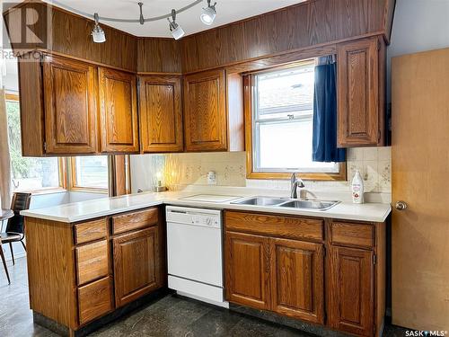 1581 106Th Street, North Battleford, SK - Indoor Photo Showing Kitchen With Double Sink