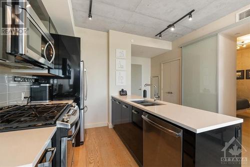 224 Lyon Street N Unit#1107, Ottawa, ON - Indoor Photo Showing Kitchen With Double Sink