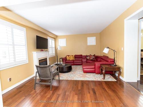 Upper-10 Devondale Ave, Brampton, ON - Indoor Photo Showing Living Room With Fireplace