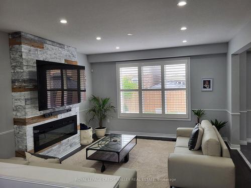 50 Fairgrounds Dr, Hamilton, ON - Indoor Photo Showing Living Room With Fireplace