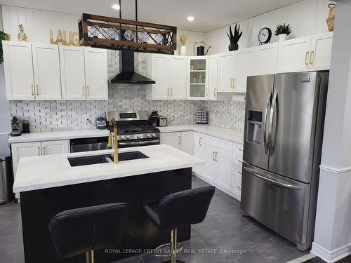 50 Fairgrounds Dr, Hamilton, ON - Indoor Photo Showing Kitchen With Stainless Steel Kitchen With Double Sink With Upgraded Kitchen