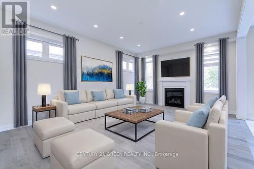 1535 Wellwood Terrace, Milton, ON - Indoor Photo Showing Living Room With Fireplace