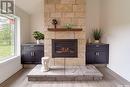 River'S Edge Acreage, Moose Jaw Rm No. 161, SK  - Indoor Photo Showing Living Room With Fireplace 