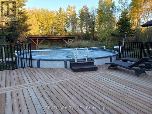 98 Roblin Street, Timmins (Beaurivage), ON - Outdoor With Above Ground Pool With Deck Patio Veranda