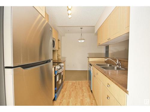 #303 5280 Terwillegar Bv Nw, Edmonton, AB - Indoor Photo Showing Kitchen With Double Sink