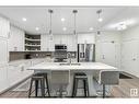 #134 1154 Adamson Dr Sw, Edmonton, AB  - Indoor Photo Showing Kitchen With Stainless Steel Kitchen With Double Sink With Upgraded Kitchen 