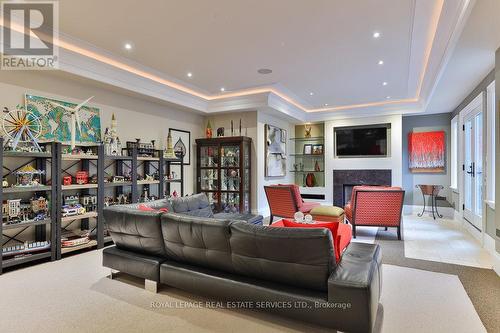 64 Brentwood Road, Oakville, ON - Indoor Photo Showing Living Room With Fireplace