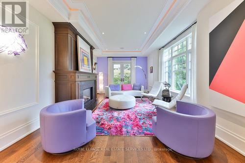 64 Brentwood Road, Oakville, ON - Indoor Photo Showing Living Room With Fireplace