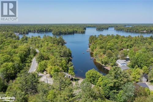 Sky View of The Bay off Six Mile Lake - Muskoka - 285 Crooked Bay Road, Port Severn, ON - Outdoor With Body Of Water With View