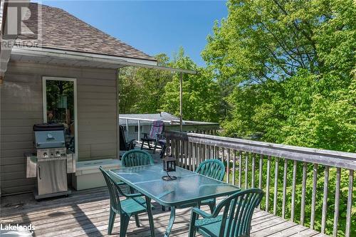 Side Deck off Main Cottage - 285 Crooked Bay Road, Port Severn, ON - Outdoor With Deck Patio Veranda With Exterior