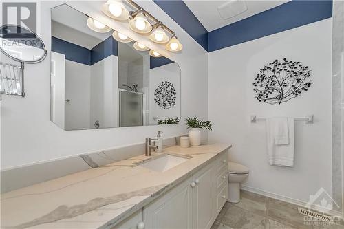 Primary bedroom ensuite with quartz counters - 1 Billingham Crescent, Ottawa, ON 