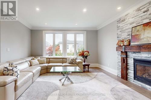 2420 Ventura Drive, Oakville, ON - Indoor Photo Showing Living Room With Fireplace