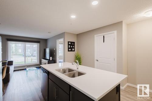 #103 394 Windermere Rd Sw, Edmonton, AB - Indoor Photo Showing Kitchen With Double Sink