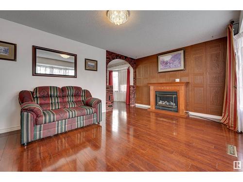 13224 66 St Nw, Edmonton, AB - Indoor Photo Showing Living Room With Fireplace