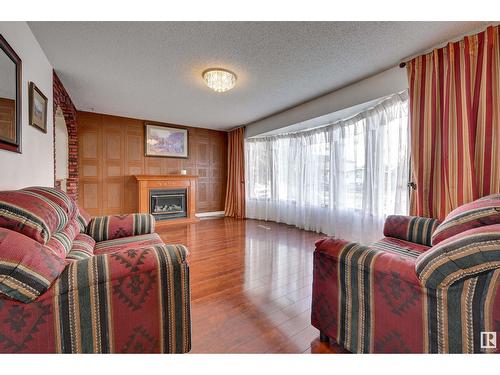 13224 66 St Nw, Edmonton, AB - Indoor Photo Showing Living Room With Fireplace