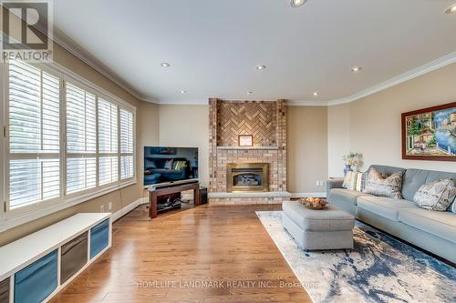 1636 Sagewood Court, Mississauga, ON - Indoor Photo Showing Living Room With Fireplace