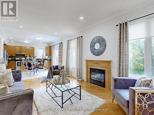 167 Golden Meadow Drive, Markham, ON - Indoor Photo Showing Living Room With Fireplace