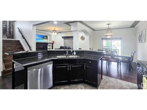 5412 162B Ave Nw Nw, Edmonton, AB - Indoor Photo Showing Kitchen With Double Sink