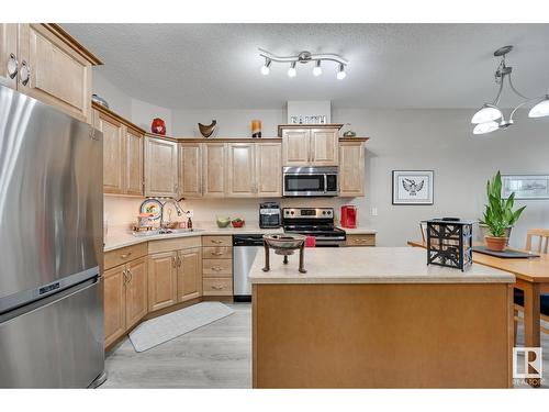 9820 165 St Nw, Edmonton, AB - Indoor Photo Showing Kitchen With Stainless Steel Kitchen With Double Sink