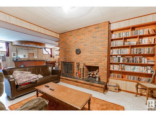 4801 Ada Bv Nw, Edmonton, AB - Indoor With Fireplace