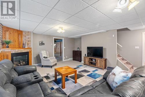 2162 Parkhill Drive, North Middlesex (Parkhill), ON - Indoor Photo Showing Living Room With Fireplace