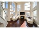 #504 10033 116 St Nw, Edmonton, AB  - Indoor Photo Showing Living Room With Fireplace 