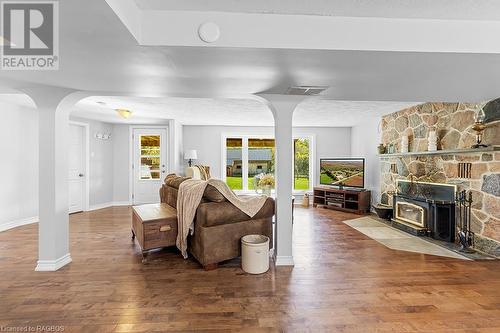 397461 Concession 10, Meaford (Municipality), ON - Indoor Photo Showing Living Room With Fireplace