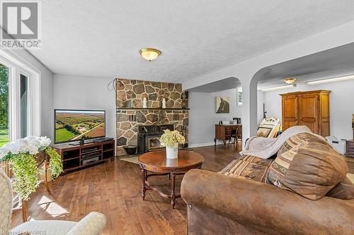 397461 Concession 10, Meaford (Municipality), ON - Indoor Photo Showing Living Room With Fireplace