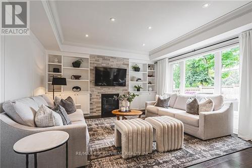 468 Mayzel Road, Burlington, ON - Indoor Photo Showing Living Room With Fireplace