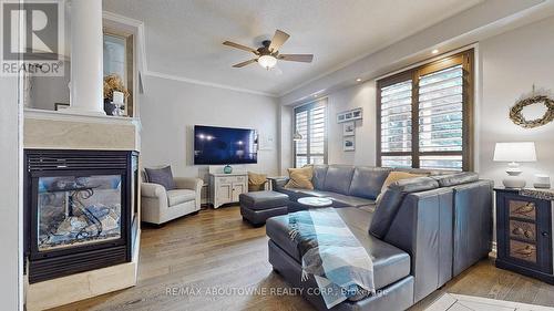 14 Saffron Crescent, Brampton, ON - Indoor Photo Showing Living Room With Fireplace