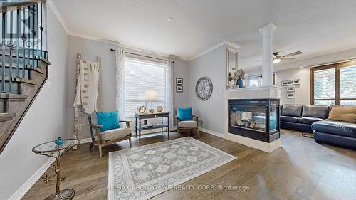 14 Saffron Crescent, Brampton, ON - Indoor Photo Showing Living Room With Fireplace