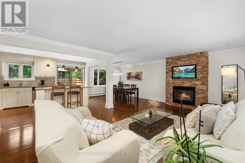 159 Princess Anne Crescent, Toronto, ON - Indoor Photo Showing Living Room With Fireplace