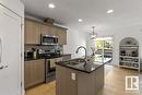 542 Chappelle Dr Sw, Edmonton, AB  - Indoor Photo Showing Kitchen With Stainless Steel Kitchen With Double Sink 