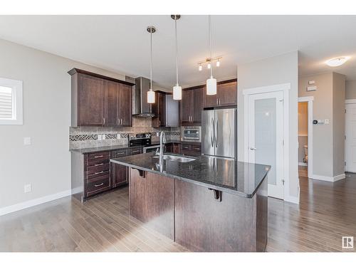 8815 218 St Nw, Edmonton, AB - Indoor Photo Showing Kitchen With Stainless Steel Kitchen With Upgraded Kitchen