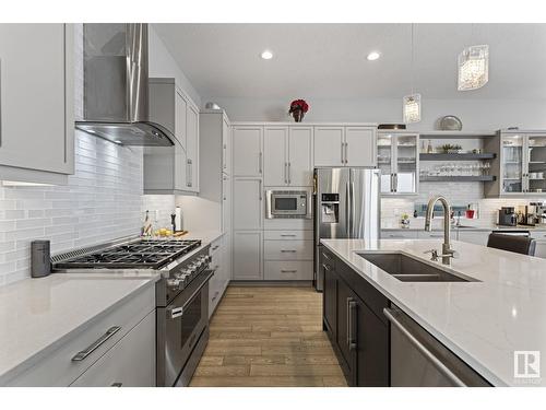 10107 138 St Nw, Edmonton, AB - Indoor Photo Showing Kitchen With Double Sink With Upgraded Kitchen