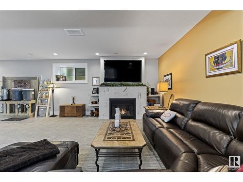 10107 138 St Nw, Edmonton, AB - Indoor Photo Showing Living Room With Fireplace