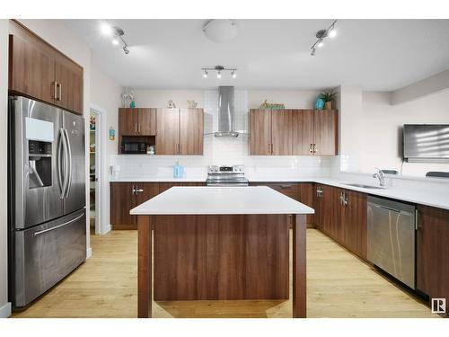 22726 94A Av Nw, Edmonton, AB - Indoor Photo Showing Kitchen With Stainless Steel Kitchen With Upgraded Kitchen