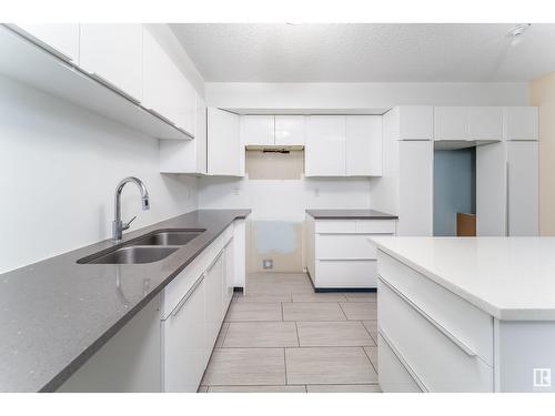 #105 10403 98 Av Nw, Edmonton, AB - Indoor Photo Showing Kitchen With Double Sink