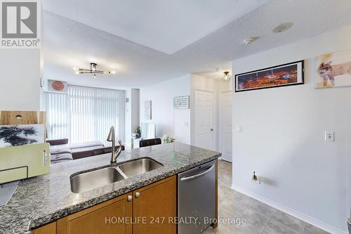 805 - 3 Michael Power Place, Toronto, ON - Indoor Photo Showing Kitchen With Double Sink