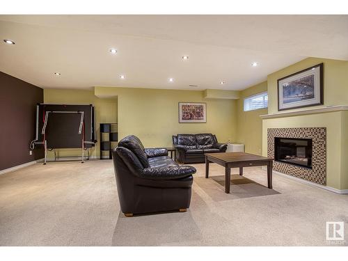 16532 61 St Nw, Edmonton, AB - Indoor With Fireplace