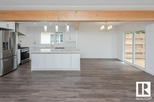 8803 145 St Nw, Edmonton, AB - Indoor Photo Showing Kitchen With Stainless Steel Kitchen